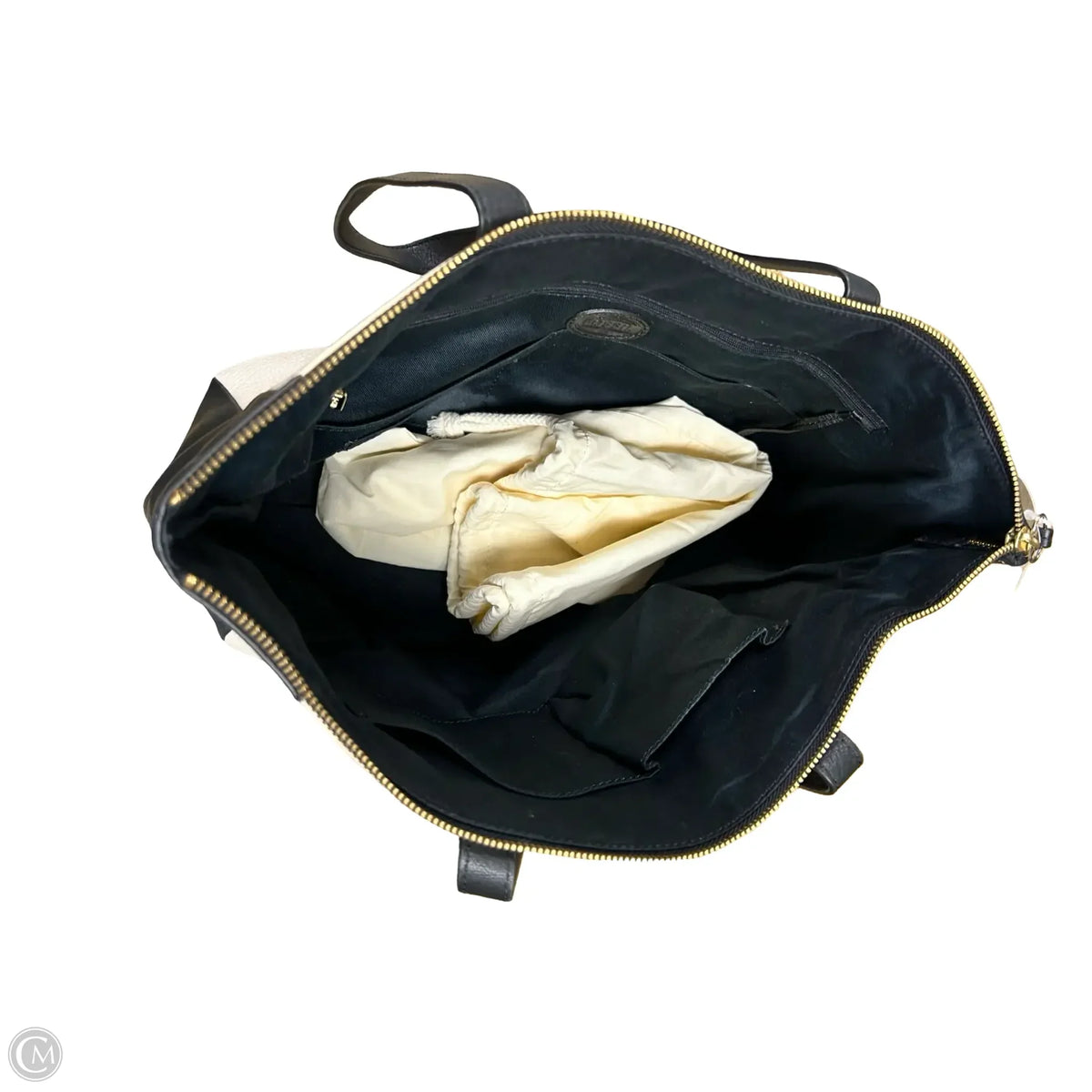 Handbag Leather By Fossil, Size: Medium