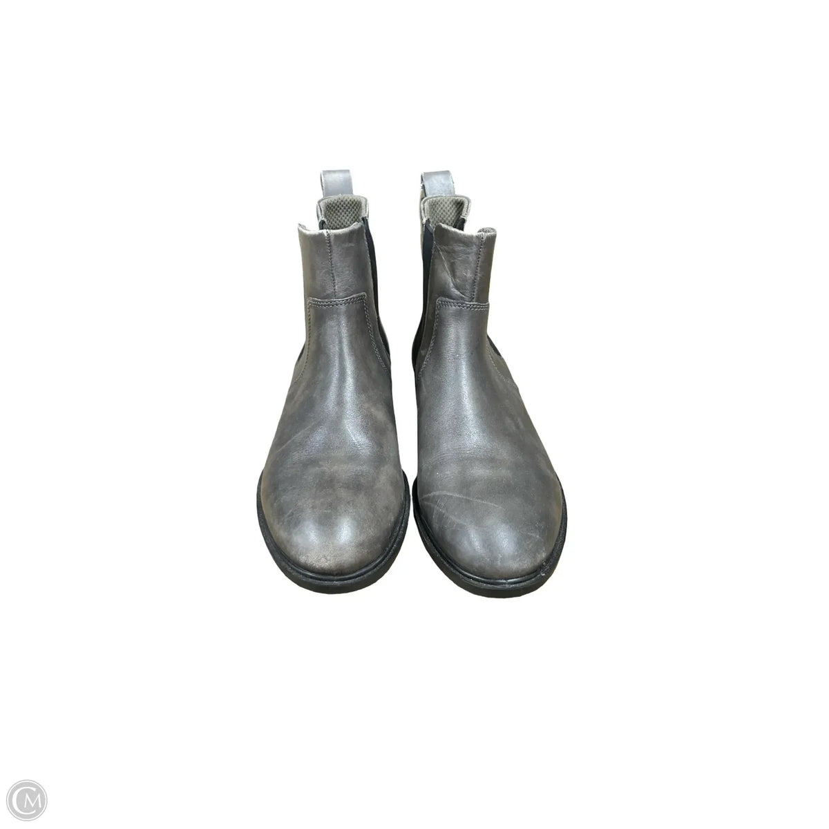 Boots Ankle Flats By Ecco In Grey, Size: 10.5