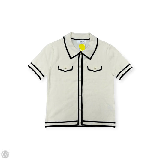 Top Short Sleeve Designer By Jason Wu In Black & Cream, Size: S