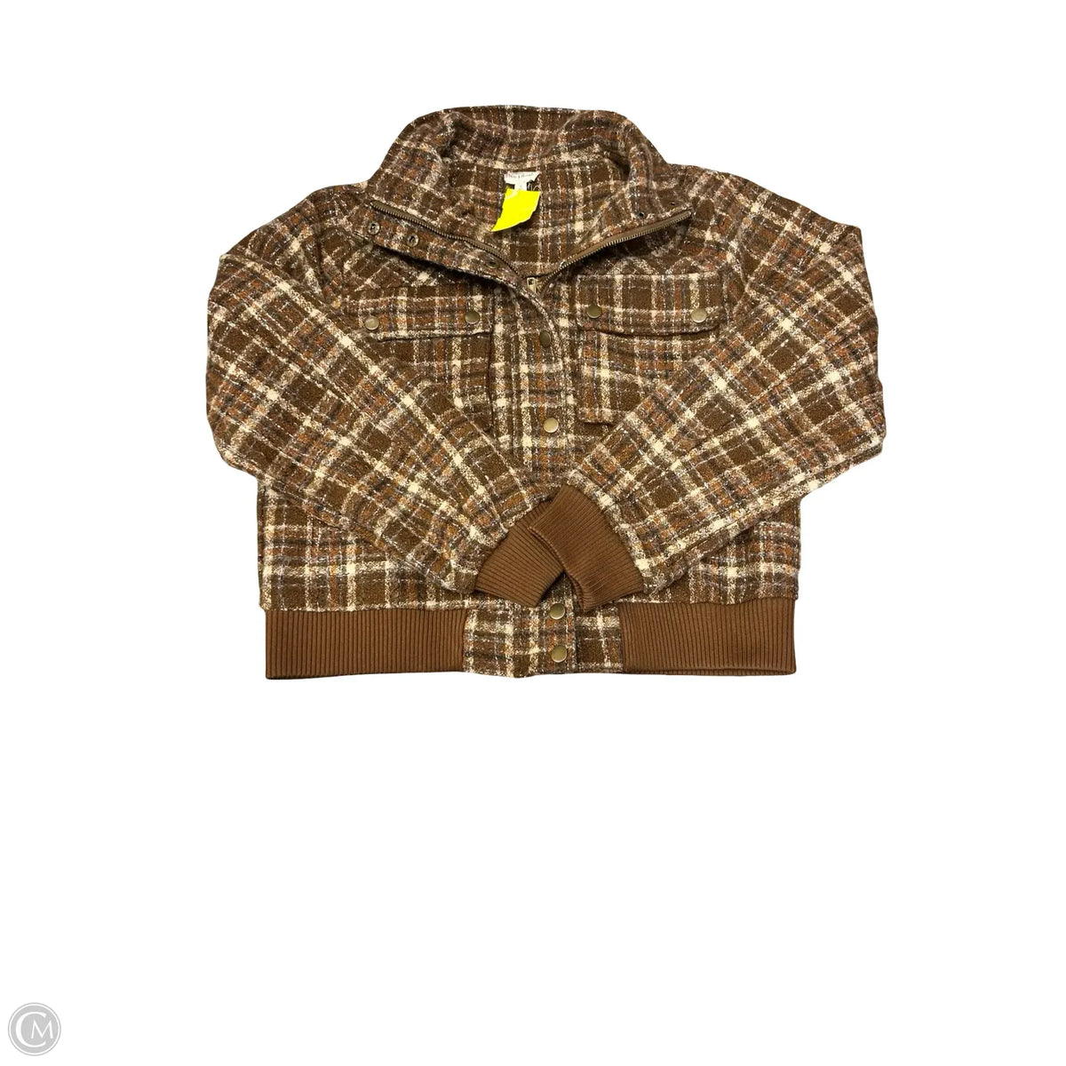 Jacket Other By Hem & Thread In Brown & Cream, Size: S