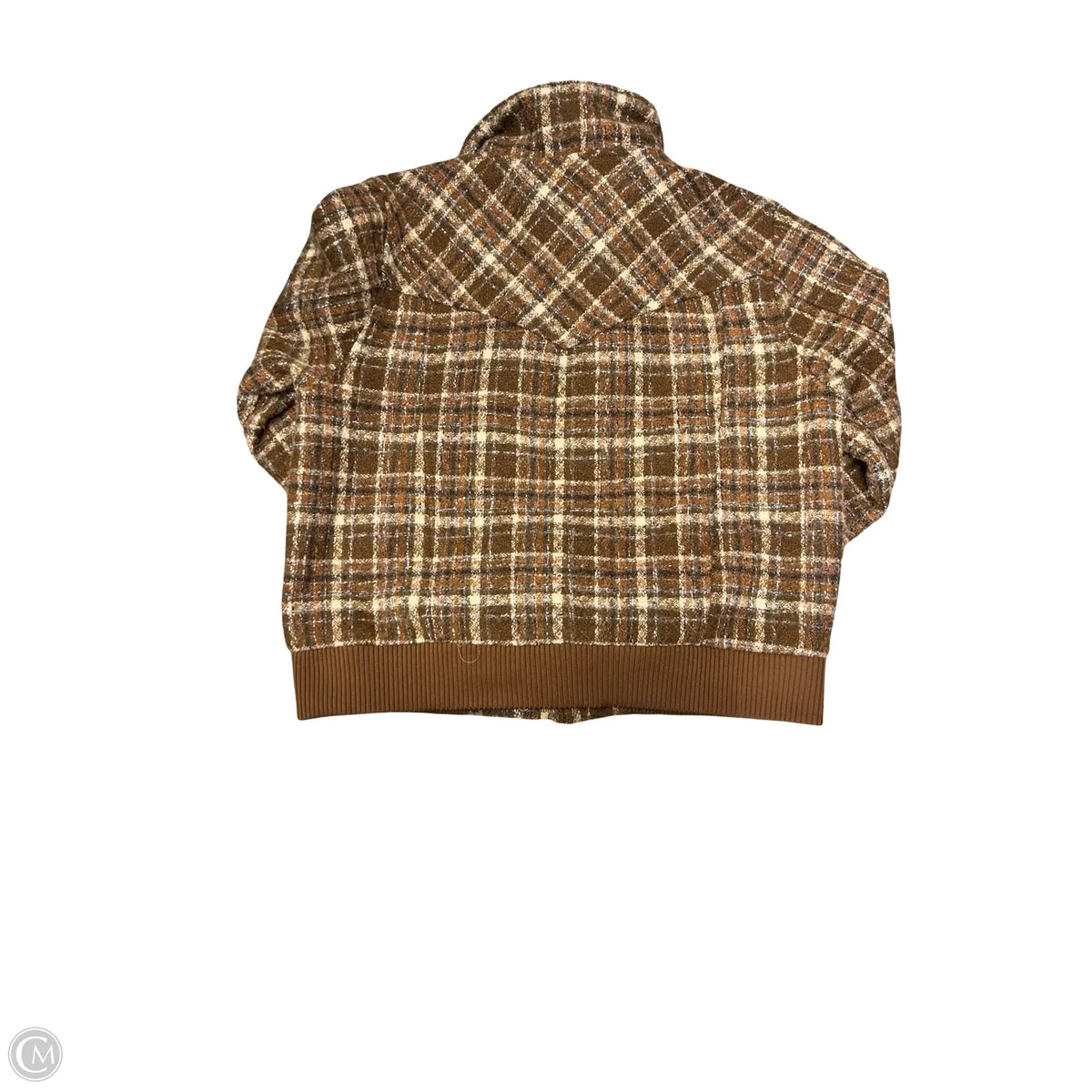 Jacket Other By Hem & Thread In Brown & Cream, Size: S