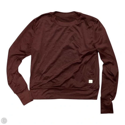 Athletic Top Long Sleeve Crewneck By Vuori In Brown, Size: S