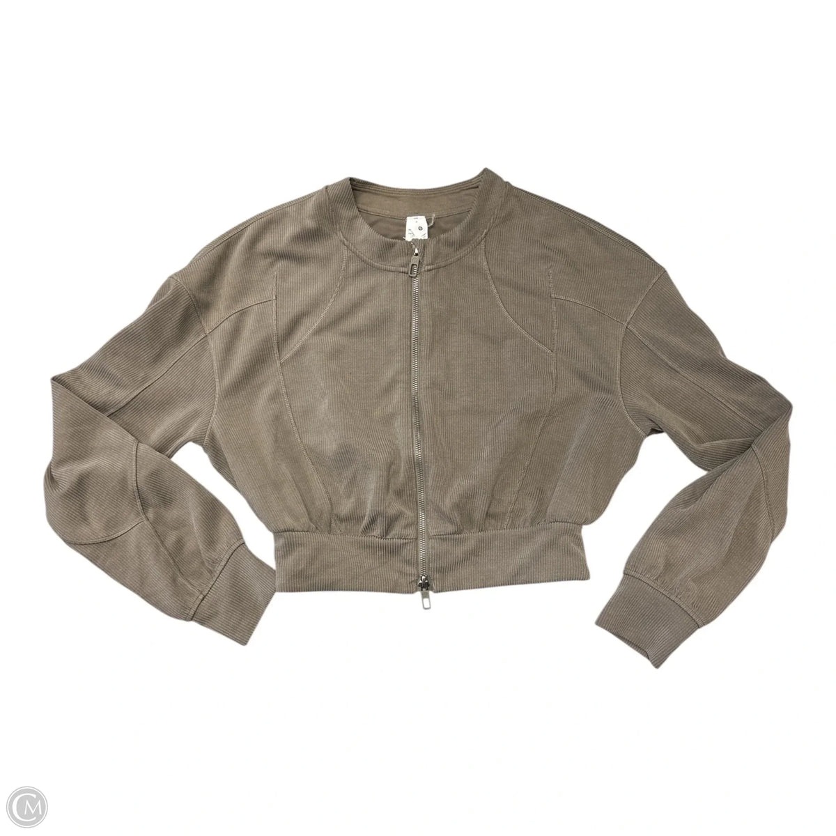 Athletic Jacket By Lululemon In Taupe, Size: 6