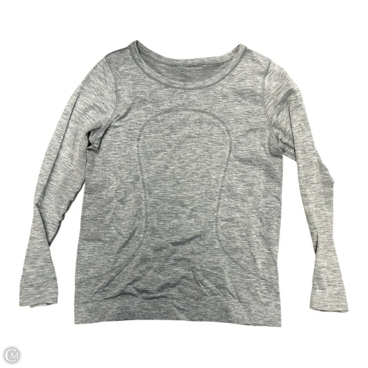 Athletic Top Long Sleeve Crewneck By Lululemon In Grey, Size: 6