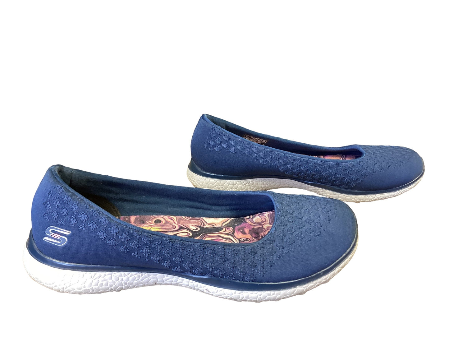 Blue Shoes Flats Skechers, Size 7