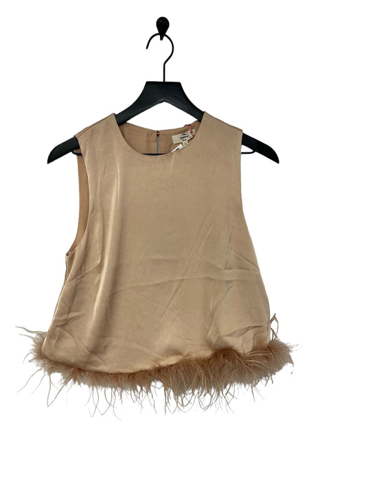 Top Sleeveless By Entro In Tan, Size: S