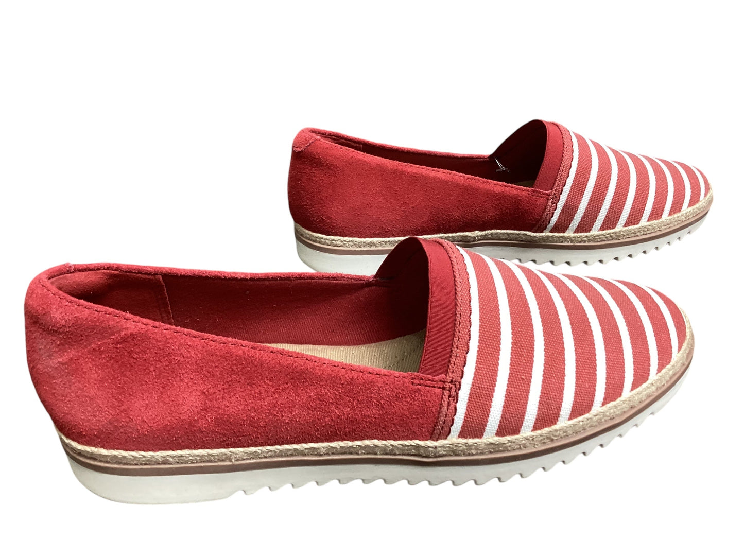 Shoes Flats By Clarks In Red, Size: 8.5