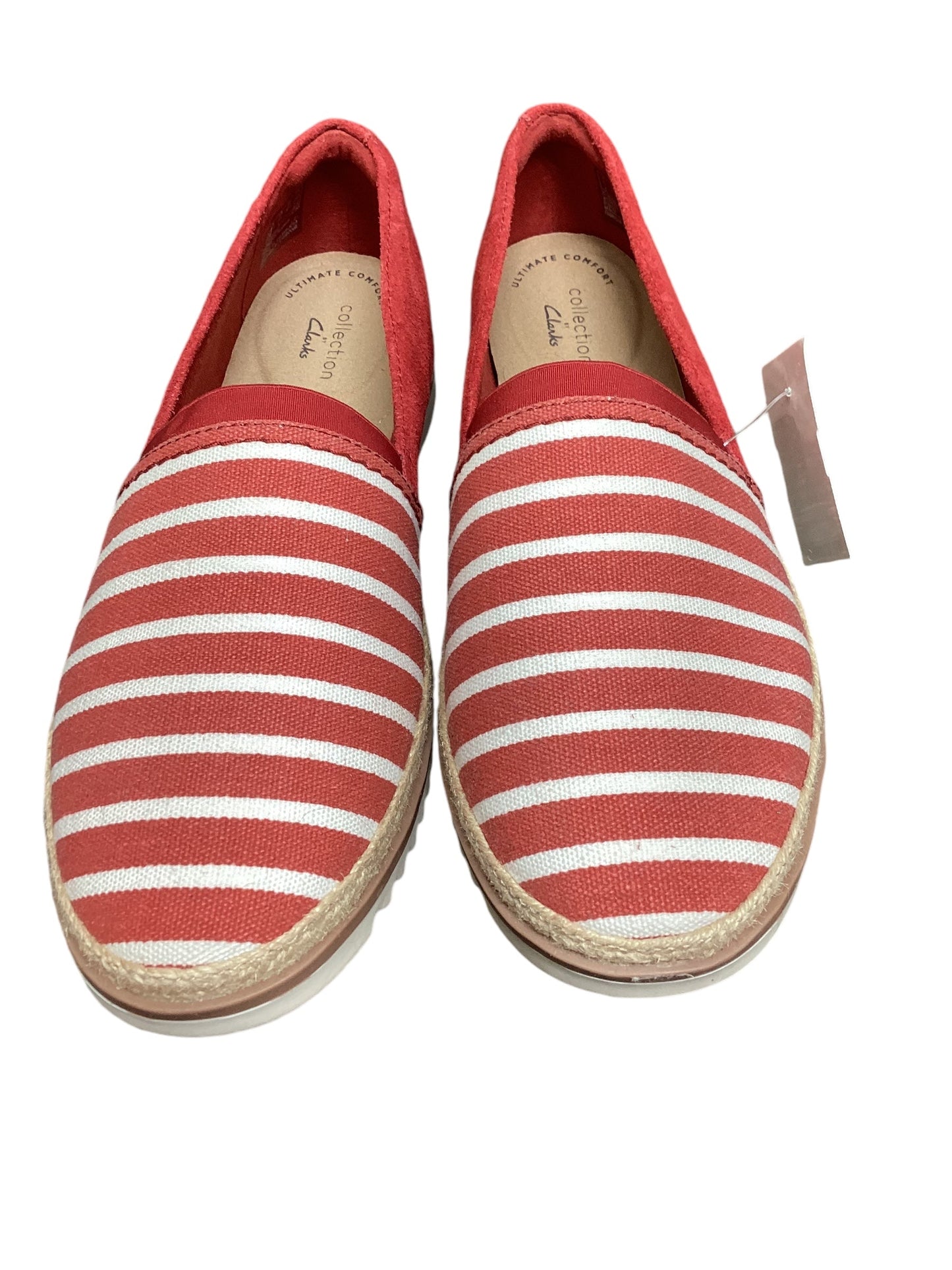 Shoes Flats By Clarks In Red, Size: 8.5