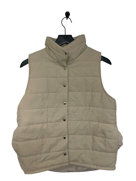 Vest Puffer & Quilted By Clothes Mentor In Tan, Size: M