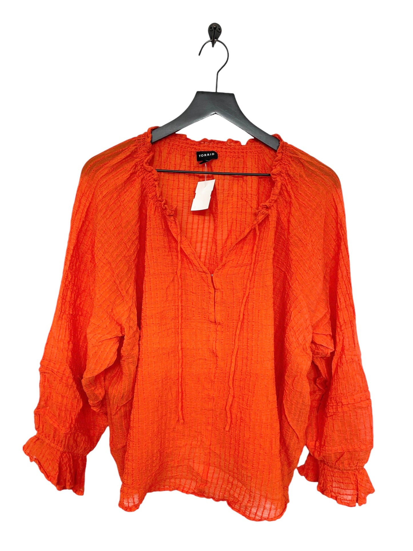 Top Long Sleeve By Torrid In Orange, Size: 3x