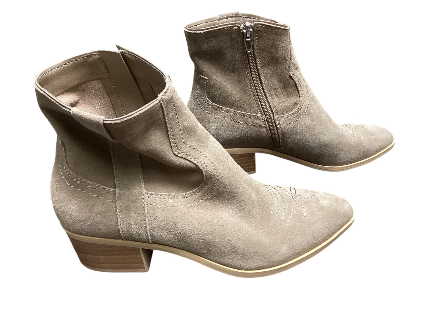 Boots Ankle Heels By Dolce Vita In Taupe, Size: 7.5