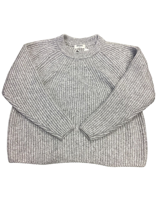 Sweater By Zenana Outfitters In Grey, Size: L