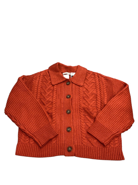 Sweater Cardigan By Clothes Mentor In Orange, Size: Xs