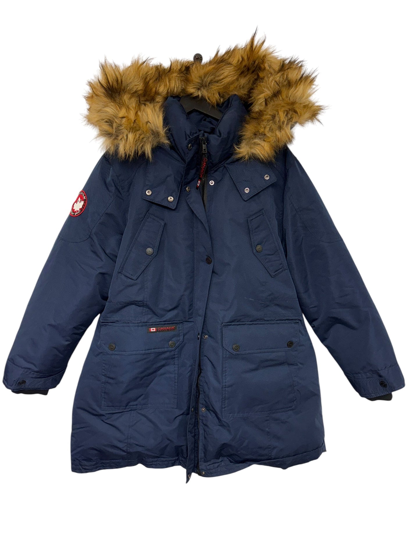 Coat Parka By Cmc In Blue, Size: 1x