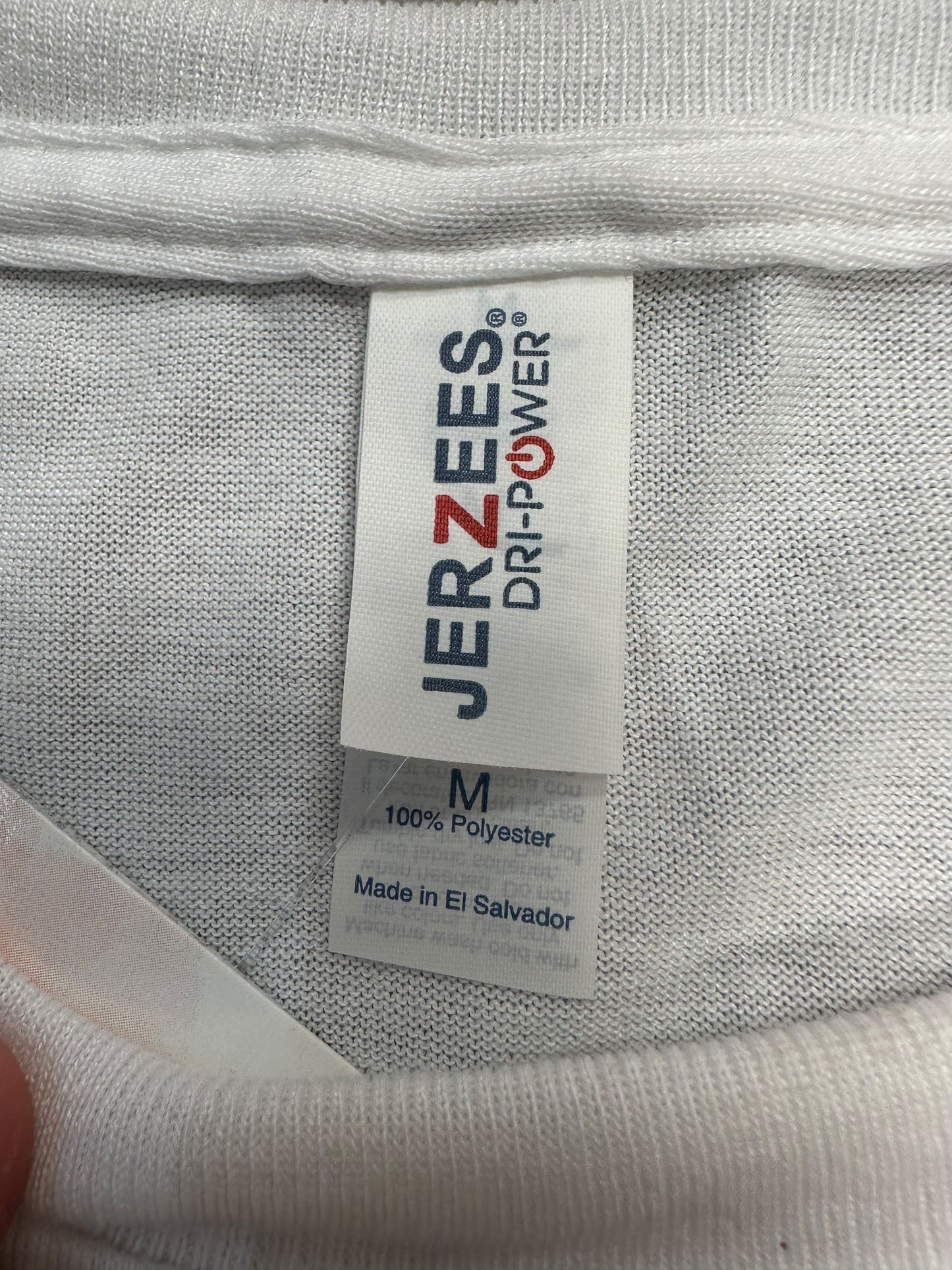 Top Short Sleeve By Jerzees In White, Size: M