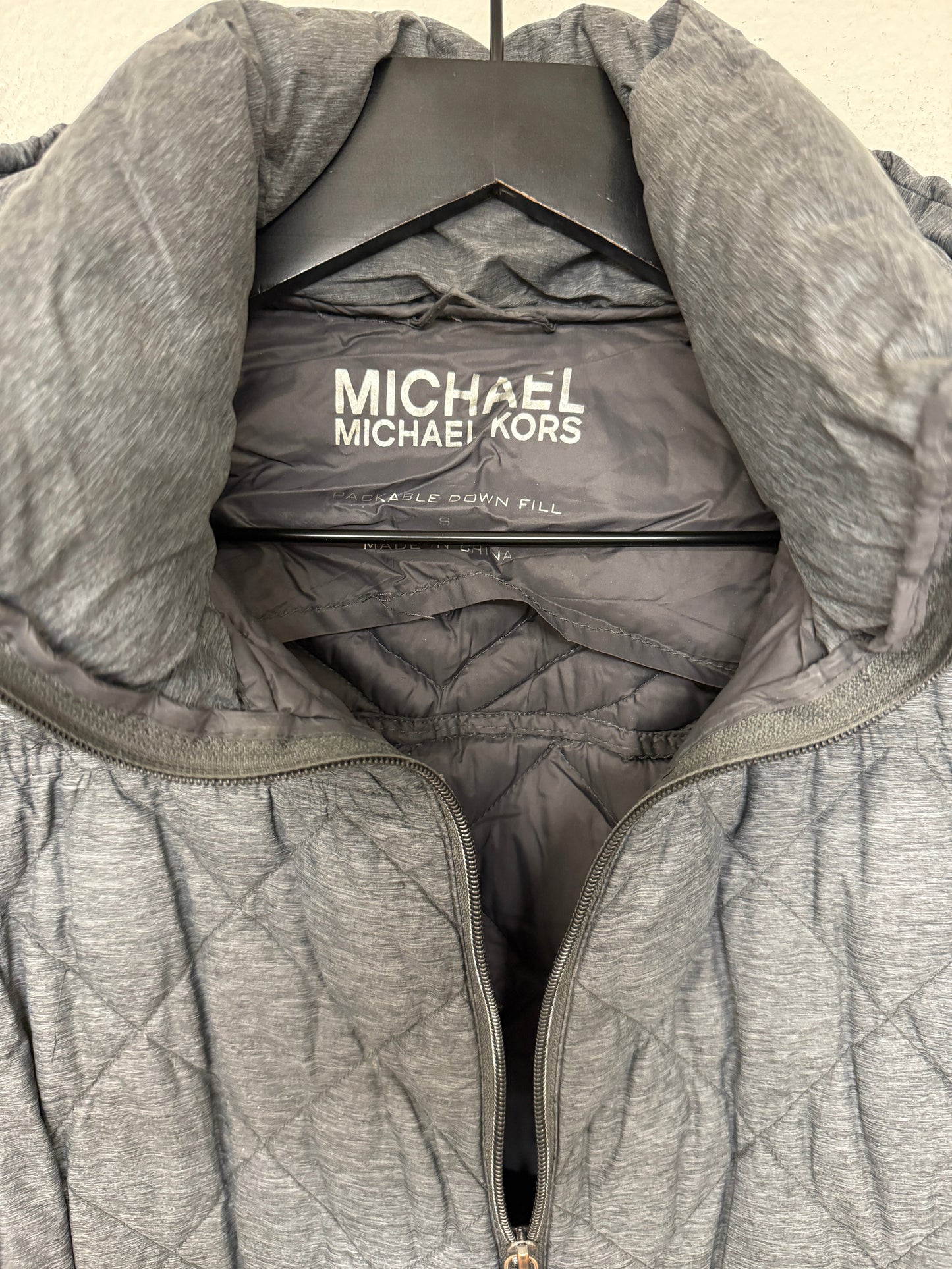 Coat Puffer & Quilted By Michael By Michael Kors In Grey, Size: S