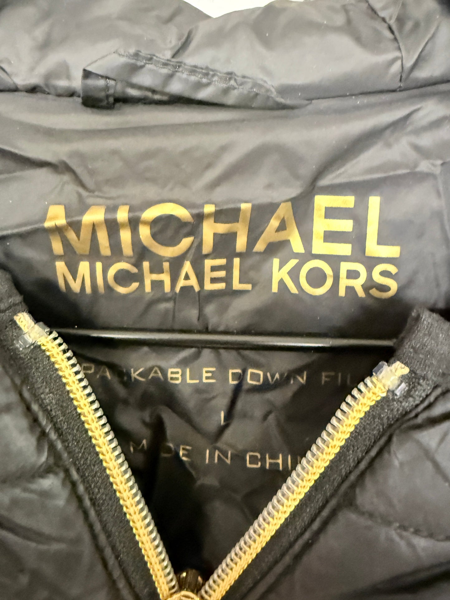 Coat Puffer & Quilted By Michael By Michael Kors In Black, Size: L