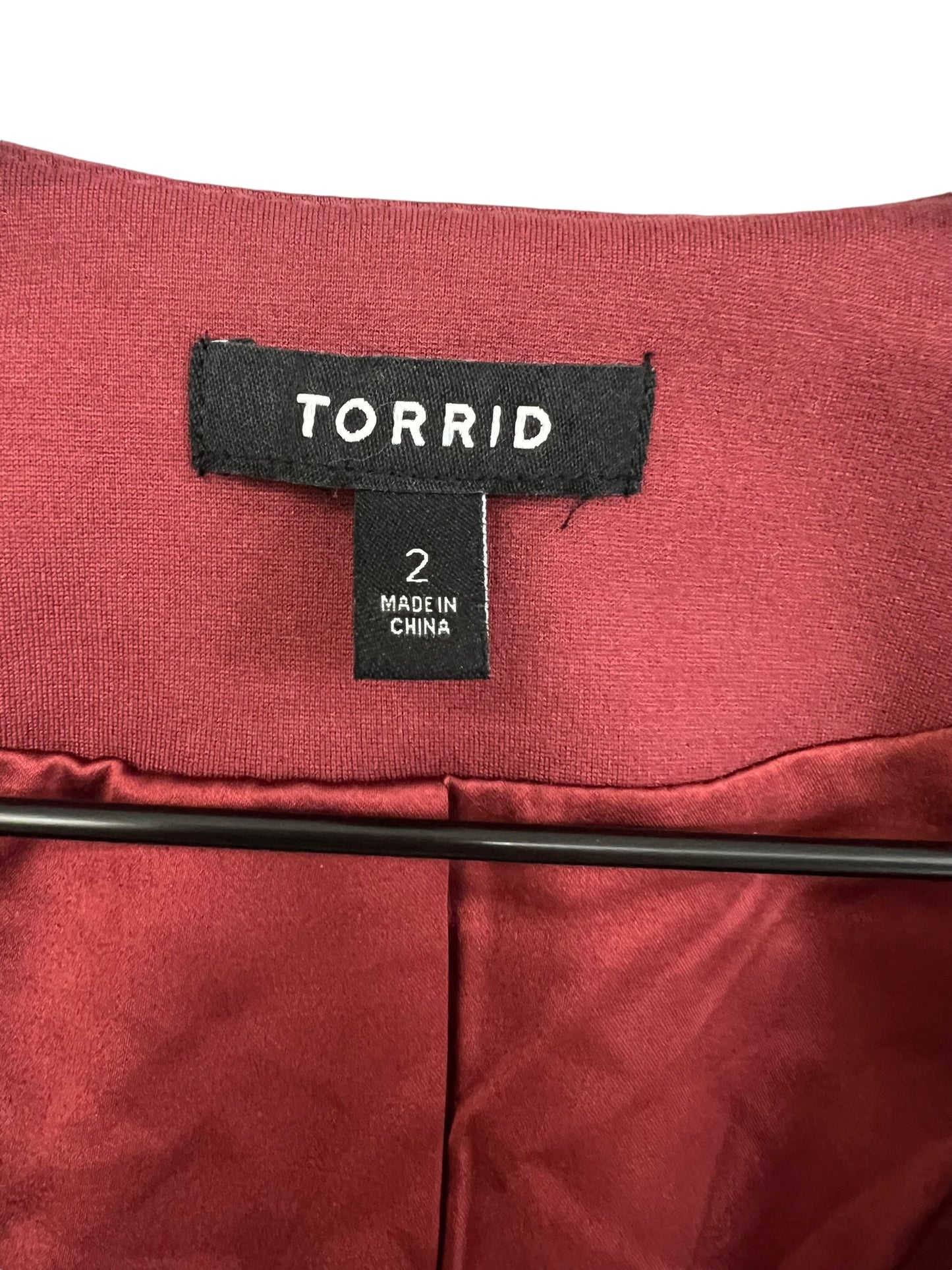 Top Sleeveless By Torrid In Red, Size: 2x