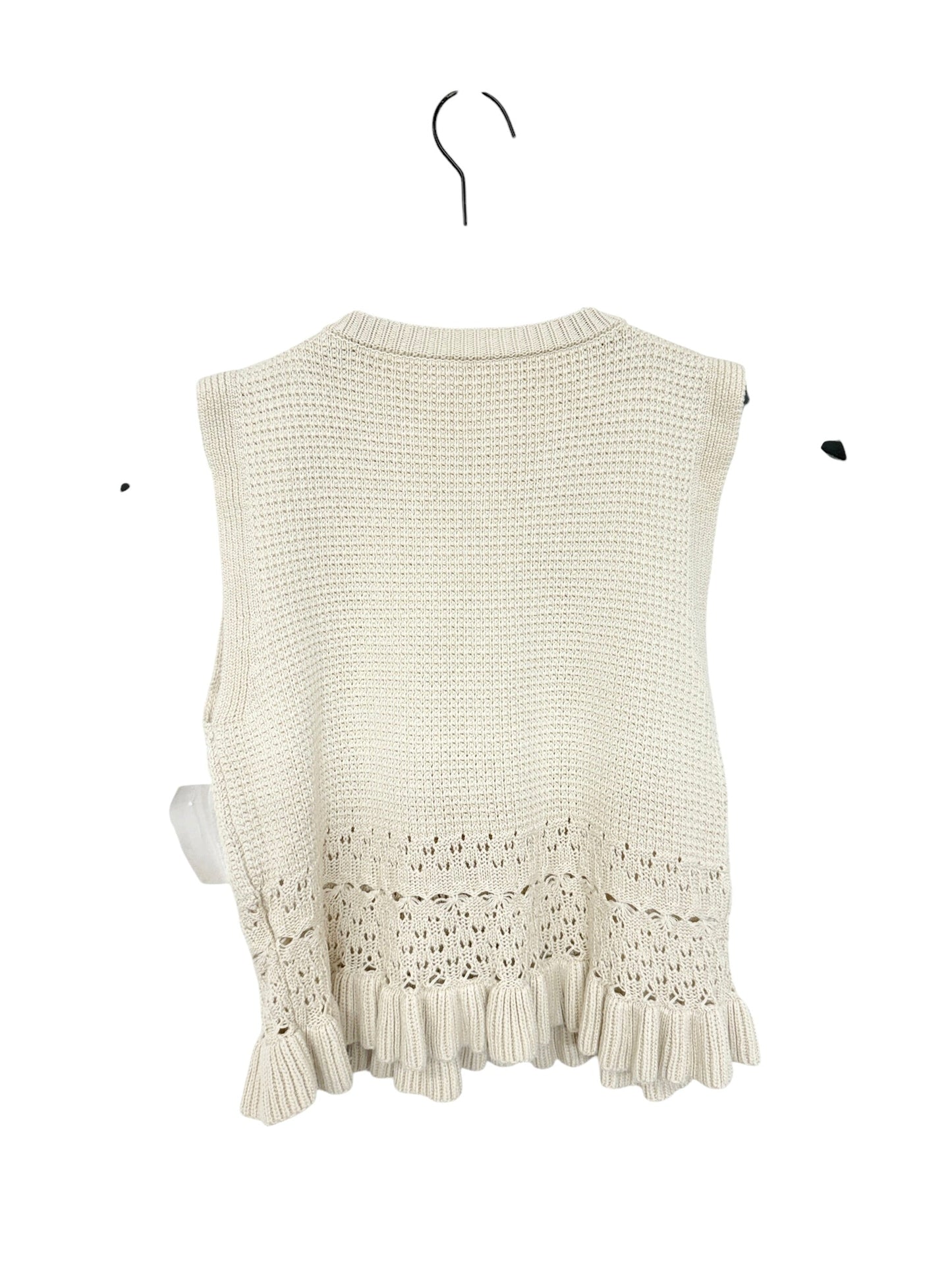 Top Sleeveless By Clothes Mentor In Cream, Size: L