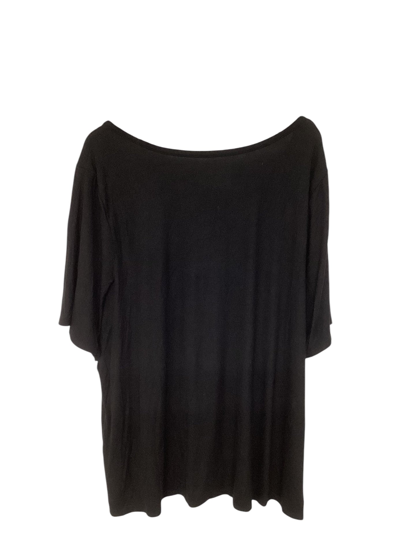 Top Short Sleeve By Lane Bryant In Black, Size: 4x