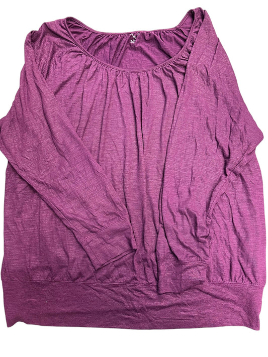 Top Long Sleeve By Lane Bryant In Purple, Size: 4x