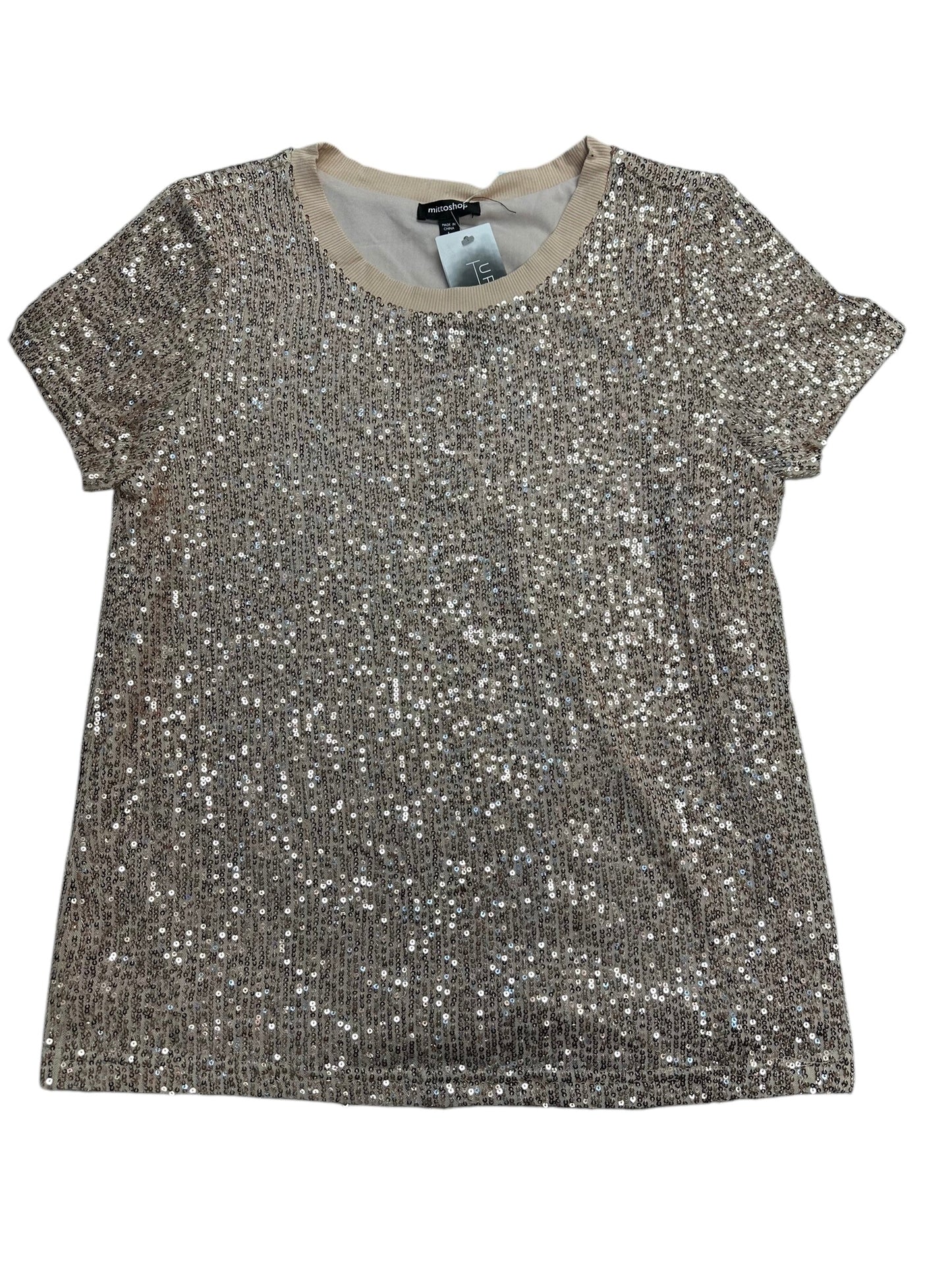 Top Short Sleeve By Mittoshop In Gold, Size: L