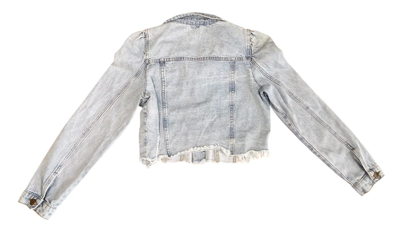 Jacket Denim By Mono B In Blue Denim, Size: M