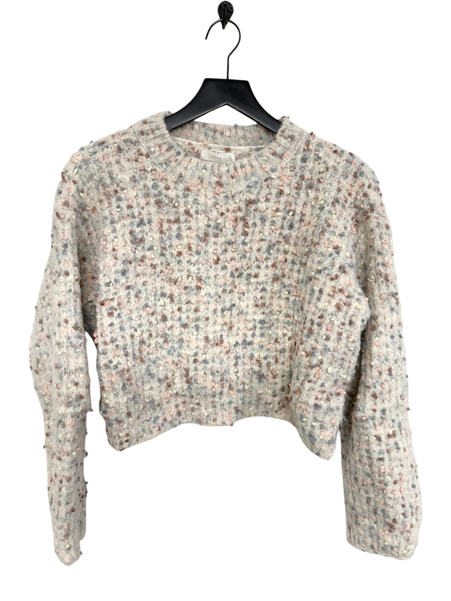 Sweater By Lush In Pink & Tan, Size: M