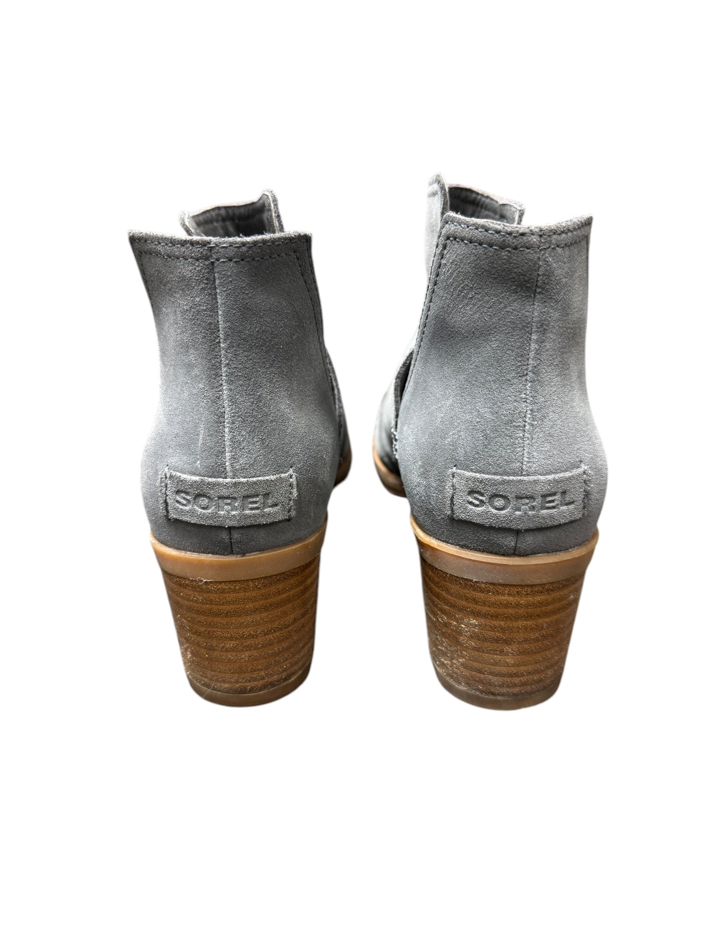 Boots Ankle Heels By Sorel In Grey, Size: 9.5