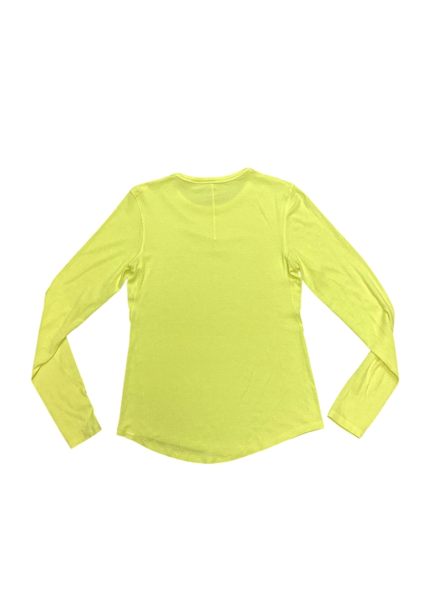 Athletic Top Long Sleeve Crewneck By Lululemon In Yellow, Size: 6