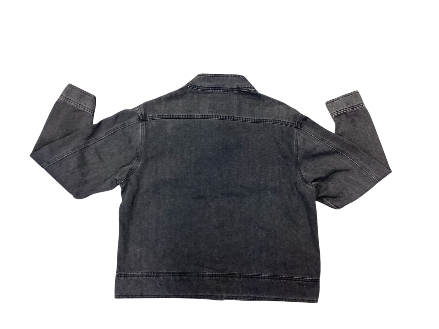 Jacket Denim By Zyia In Black Denim, Size: L