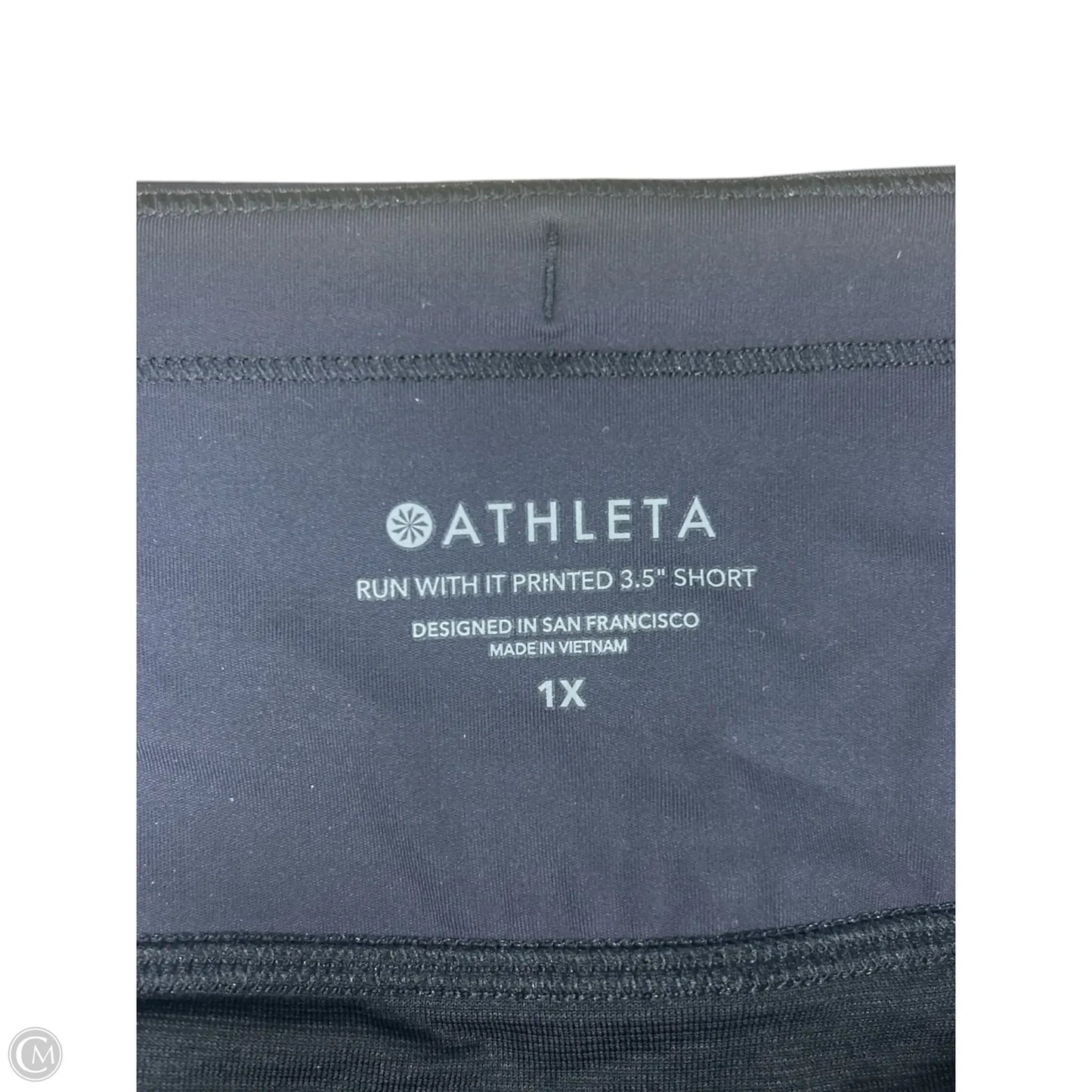 Athletic Shorts By Athleta In Black & Grey, Size: 1x