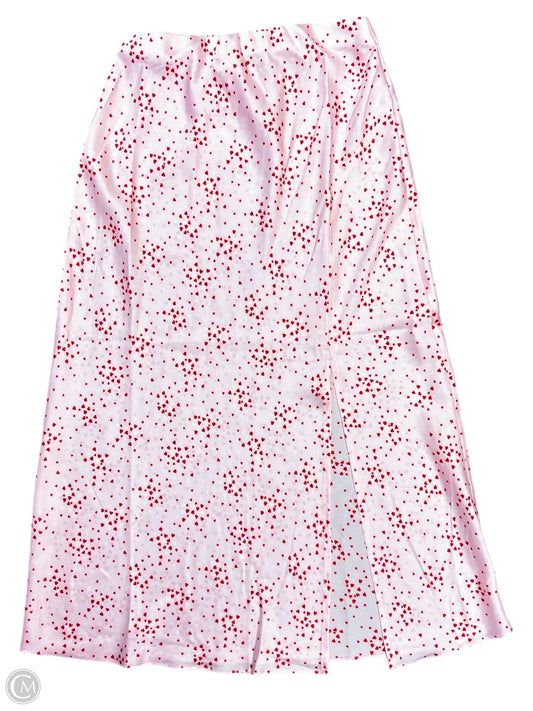 Skirt Midi By Francesca's In Pink & Red, Size: Xs