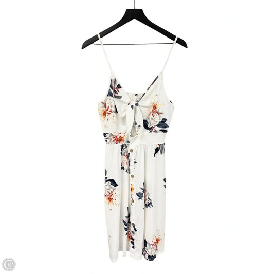 Dress Casual Short By Clothes Mentor In Floral Print, Size: L