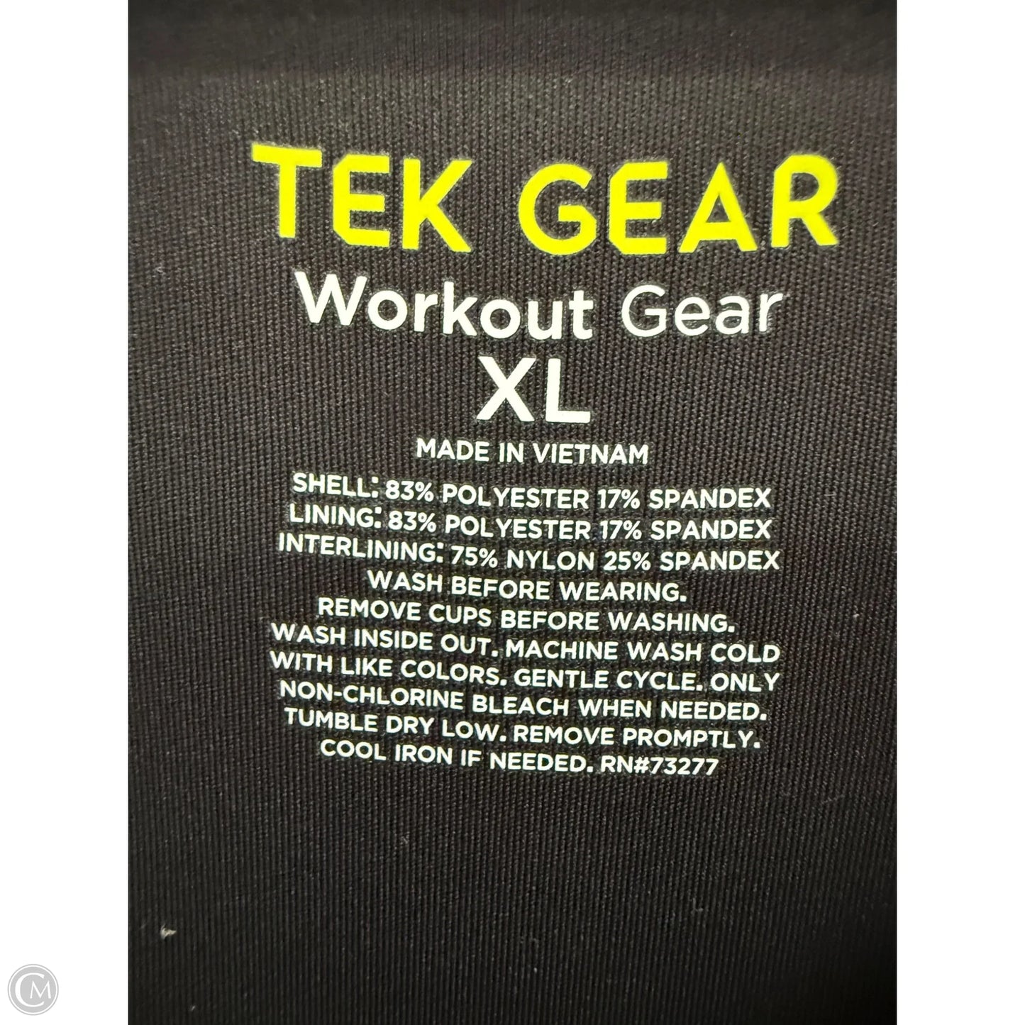 Athletic Tank Top By Tek Gear In Black, Size: Xl