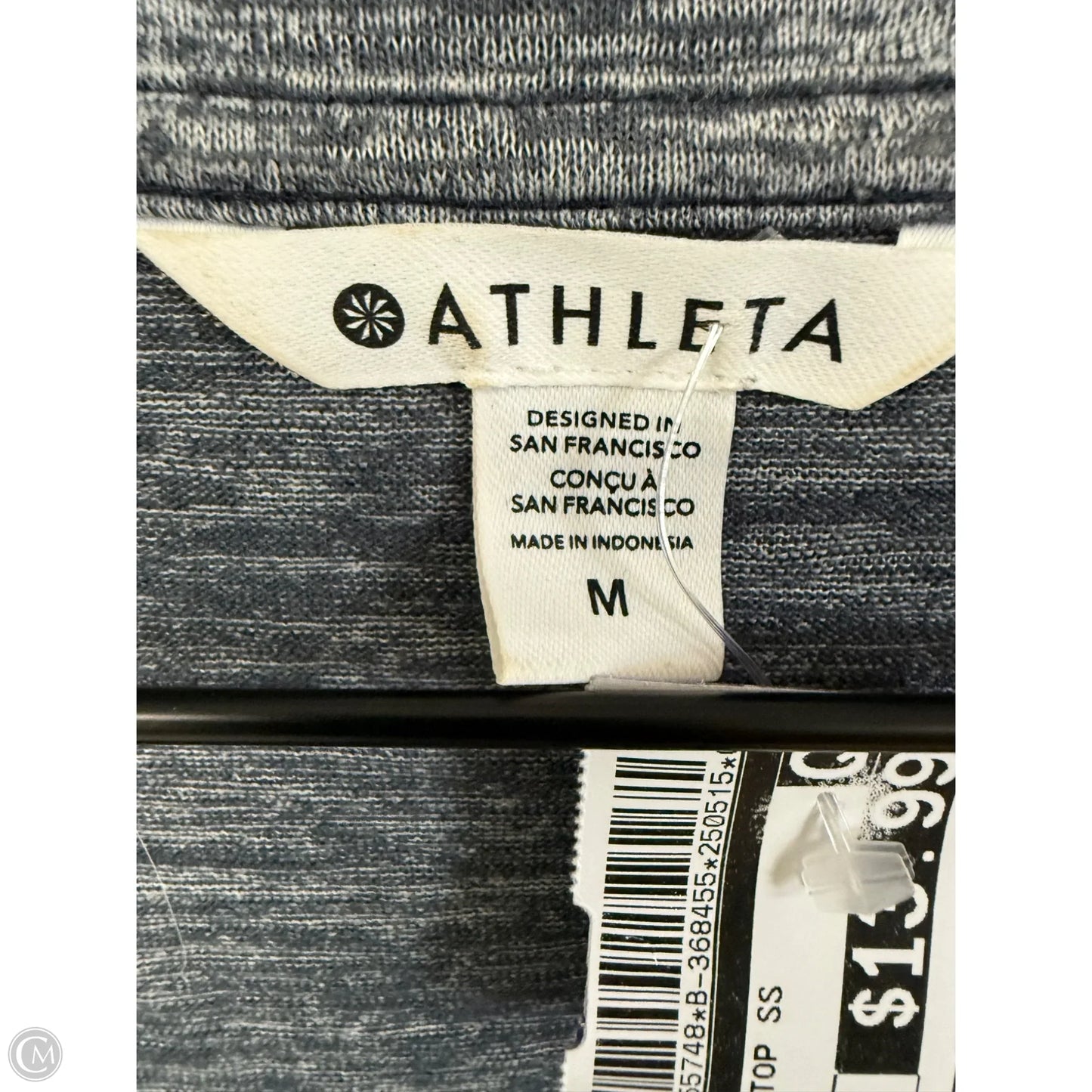 Athletic Top Short Sleeve By Athleta In Blue, Size: M