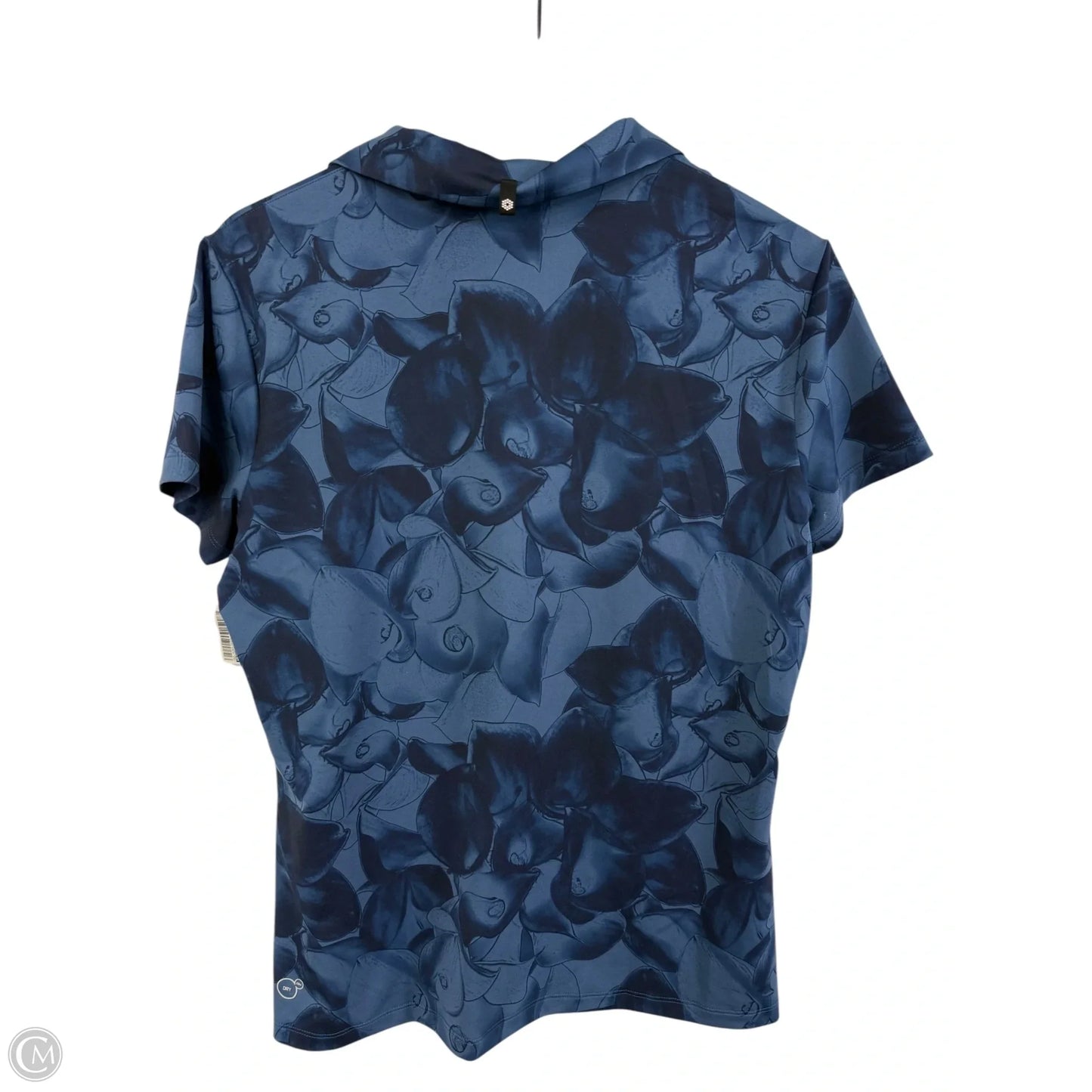 Athletic Top Short Sleeve By Puma In Blue, Size: L