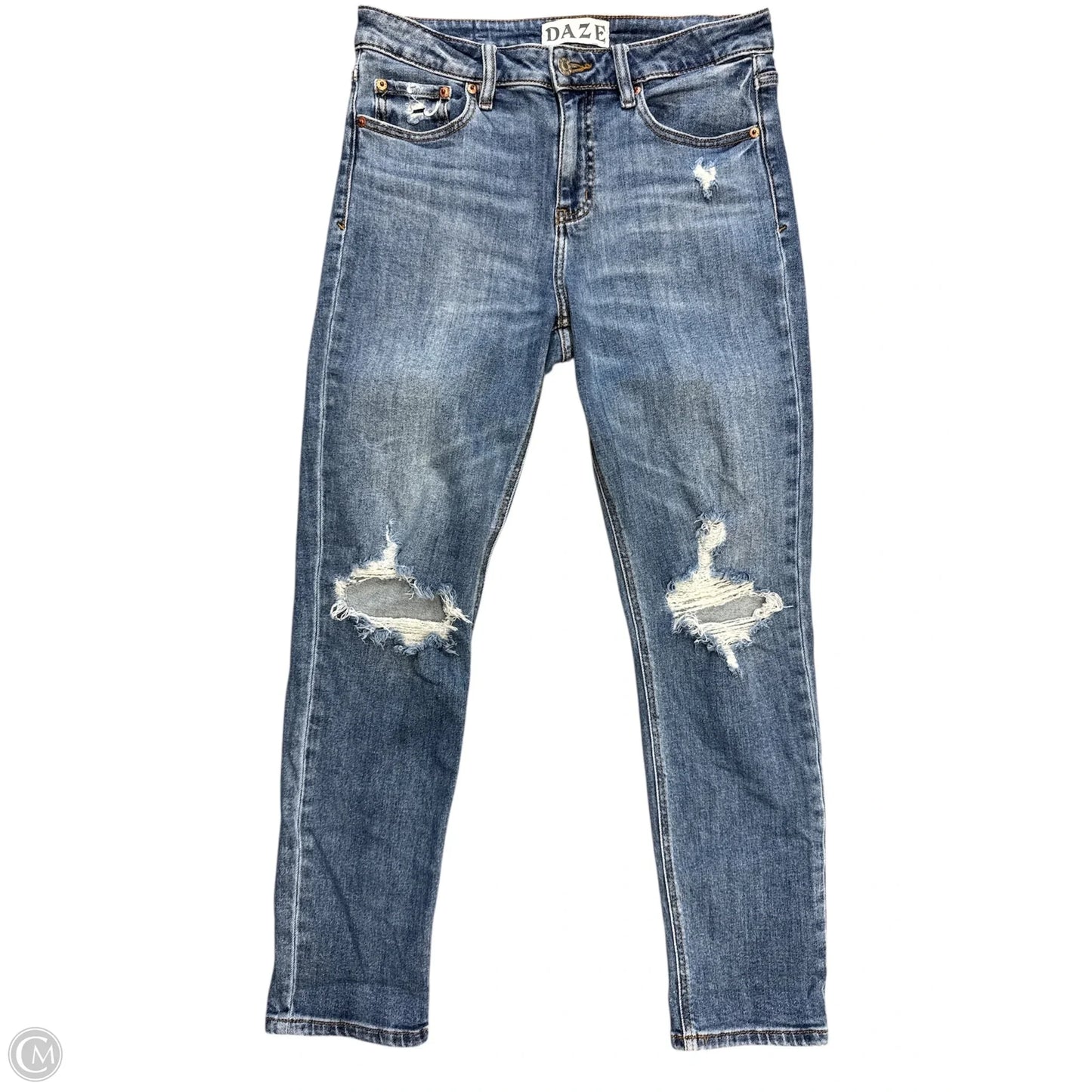 Jeans Boyfriend By Daze In Blue Denim, Size: 28