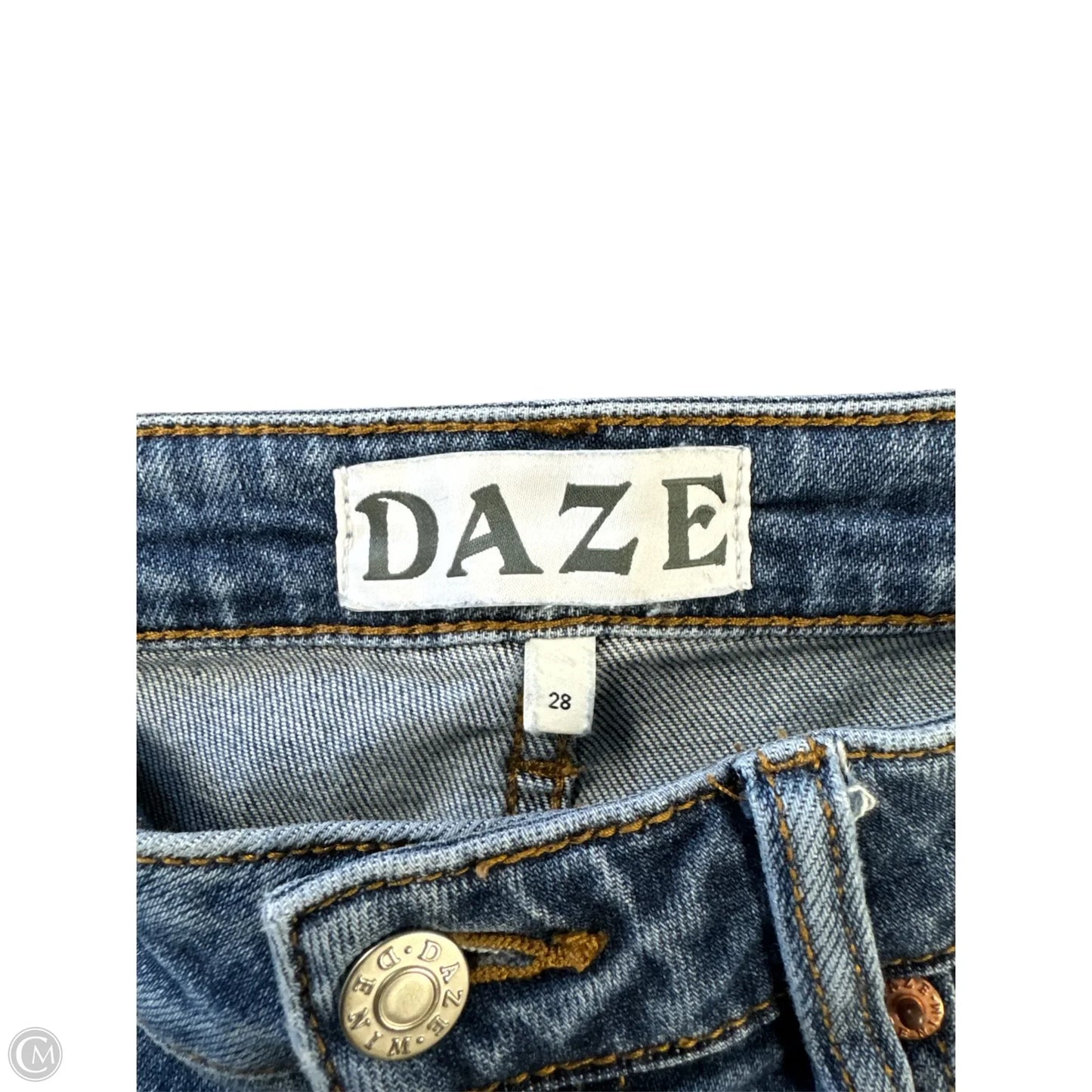 Jeans Boyfriend By Daze In Blue Denim, Size: 28