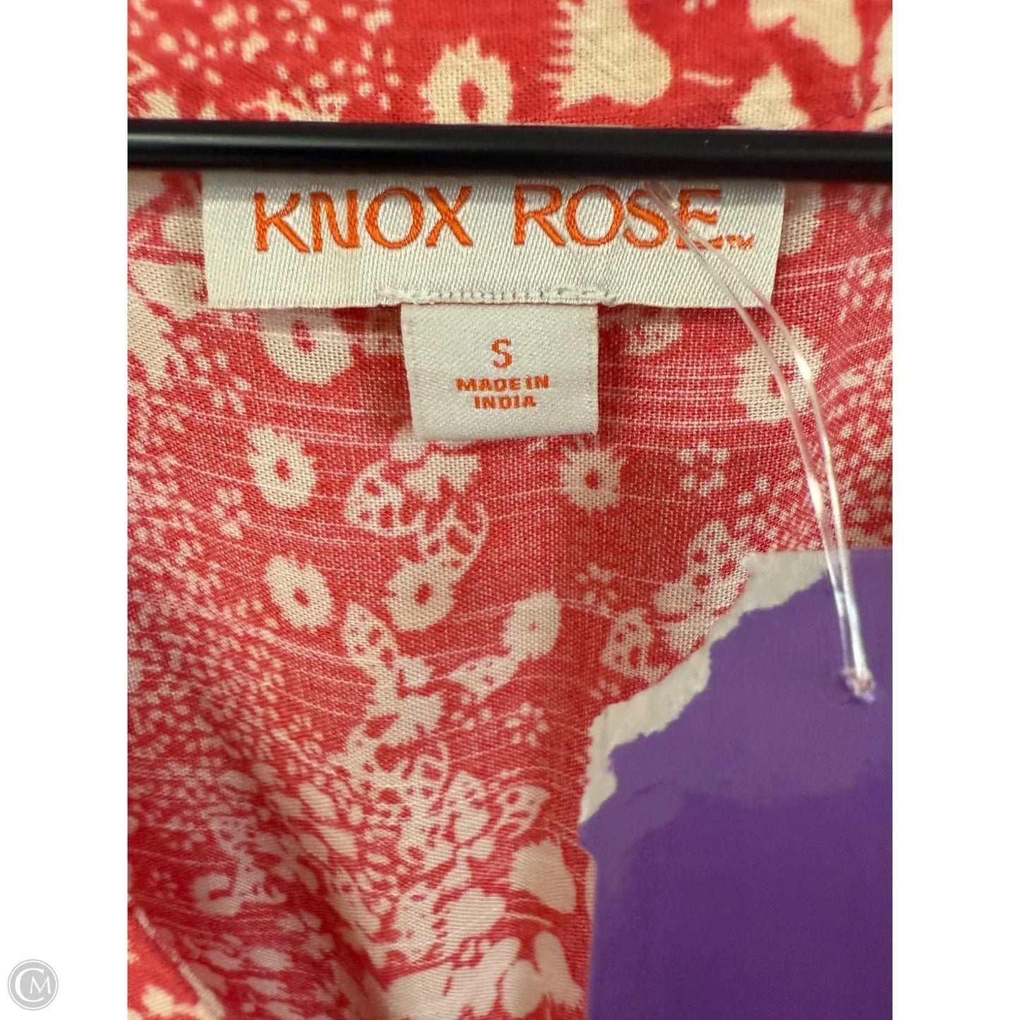 Top 3/4 Sleeve By Knox Rose In Pink, Size: S