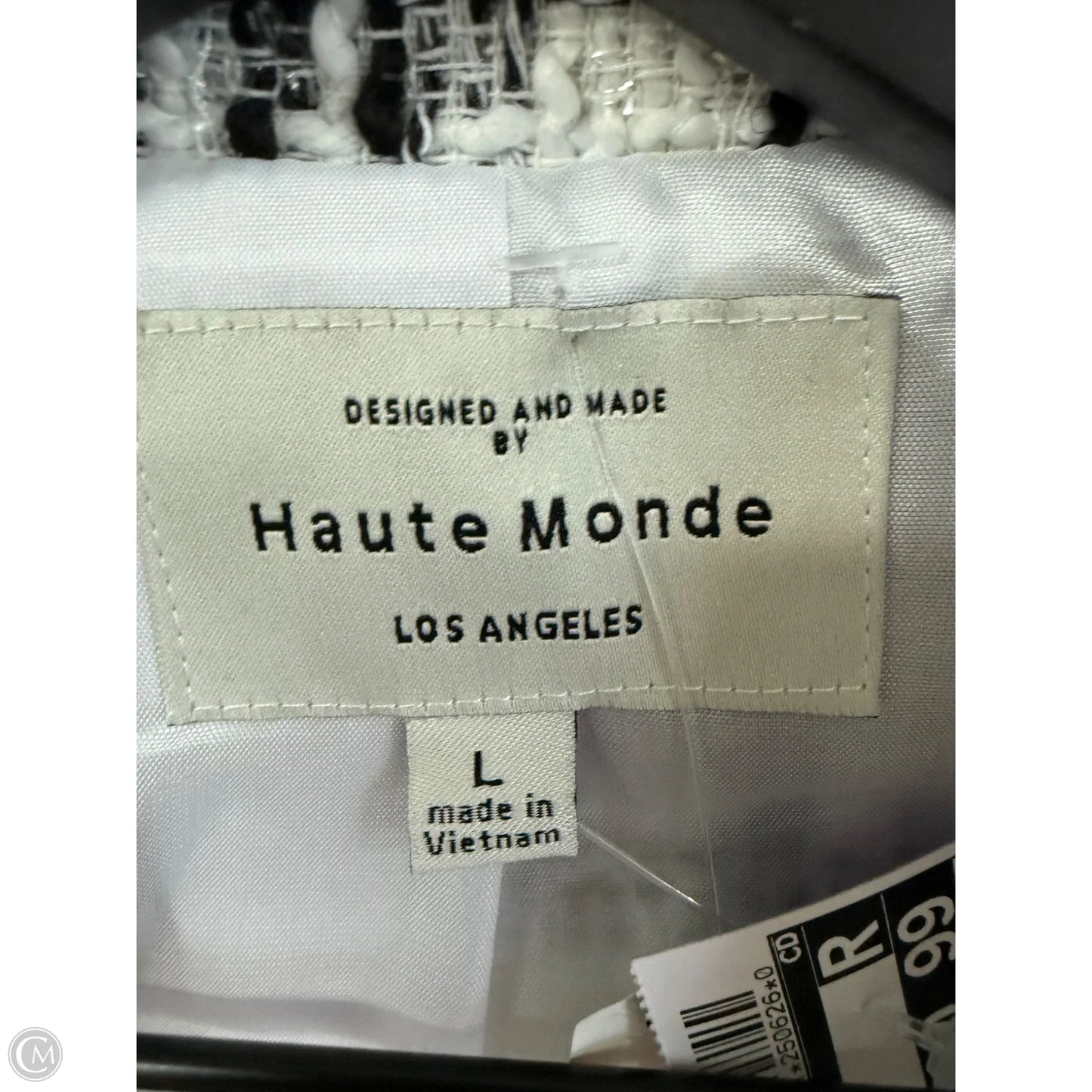 Jacket Other By Haute Monde In Black & White, Size: L