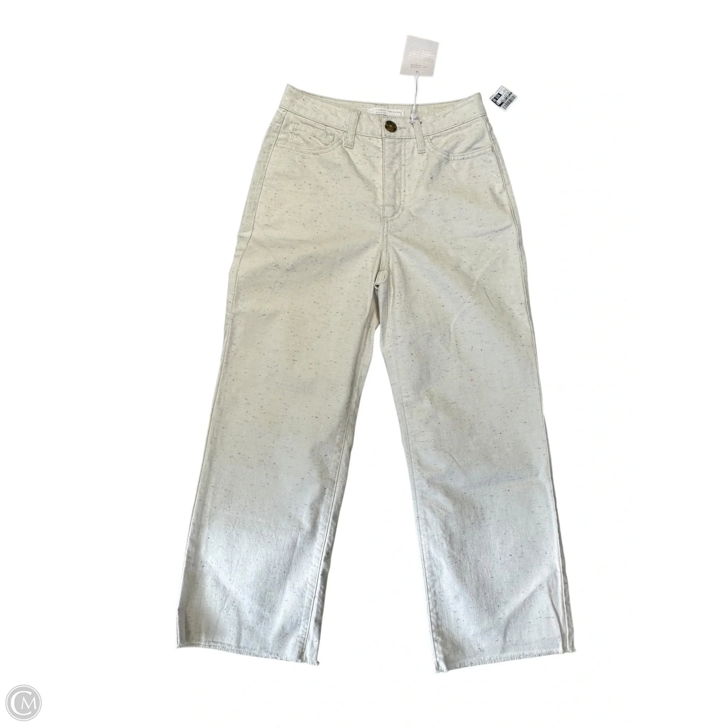 Jeans Cropped By Lc Lauren Conrad In Cream Denim, Size: 2