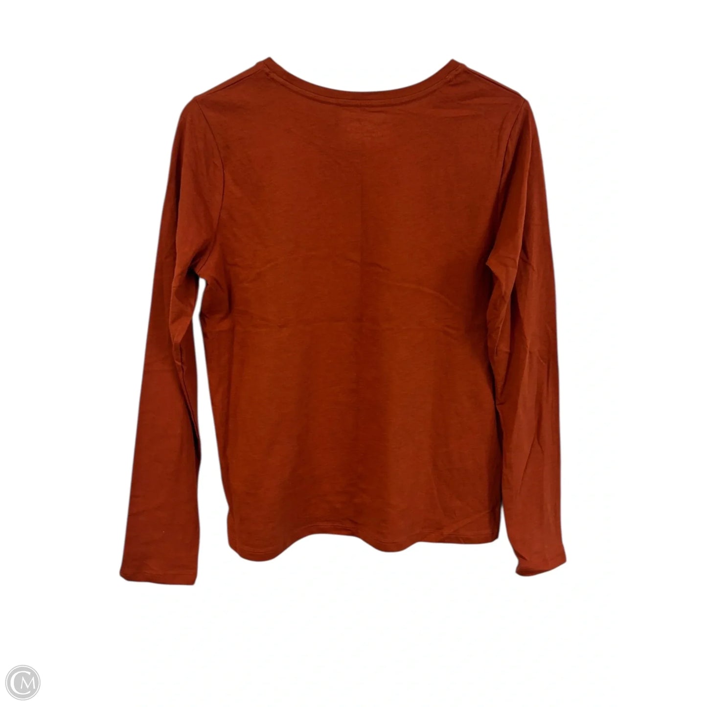 Top Long Sleeve Basic By Time And Tru In Orange, Size: M