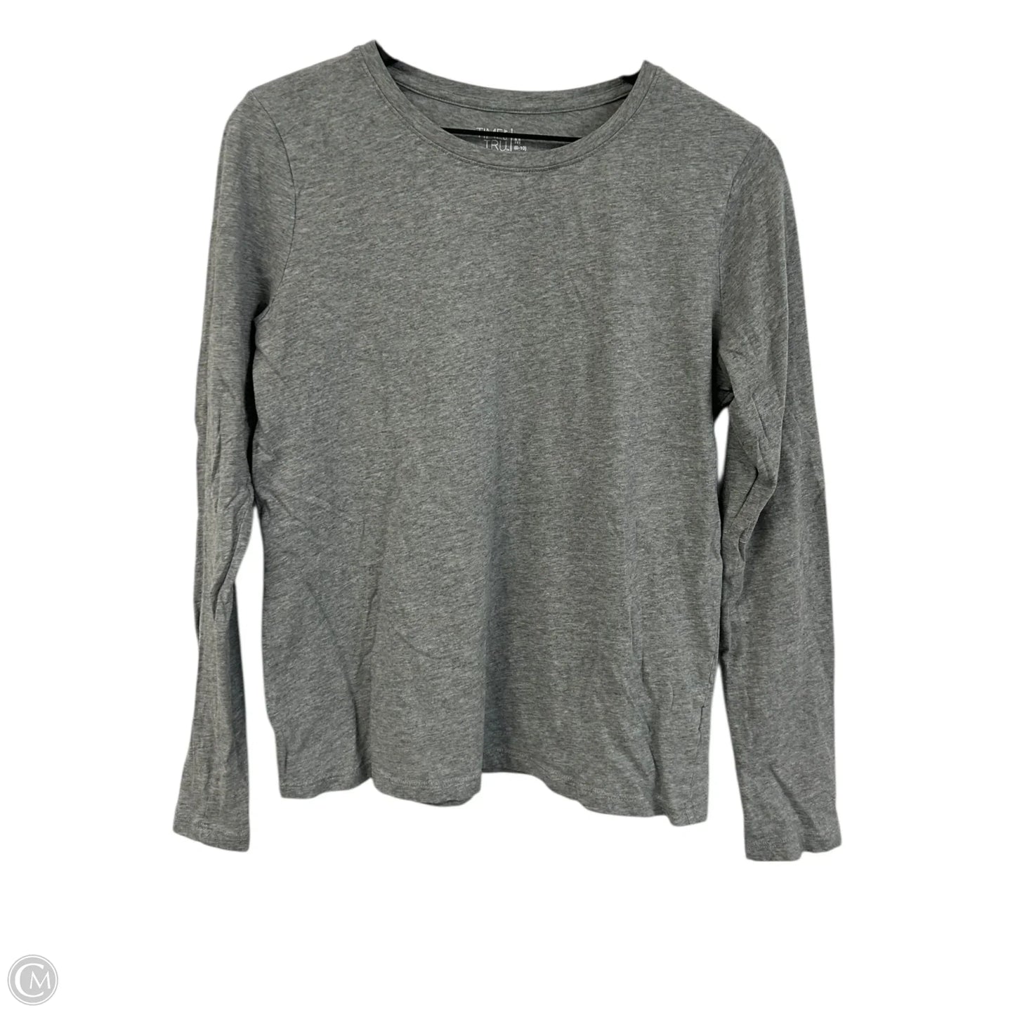 Top Long Sleeve Basic By Time And Tru In Grey, Size: M
