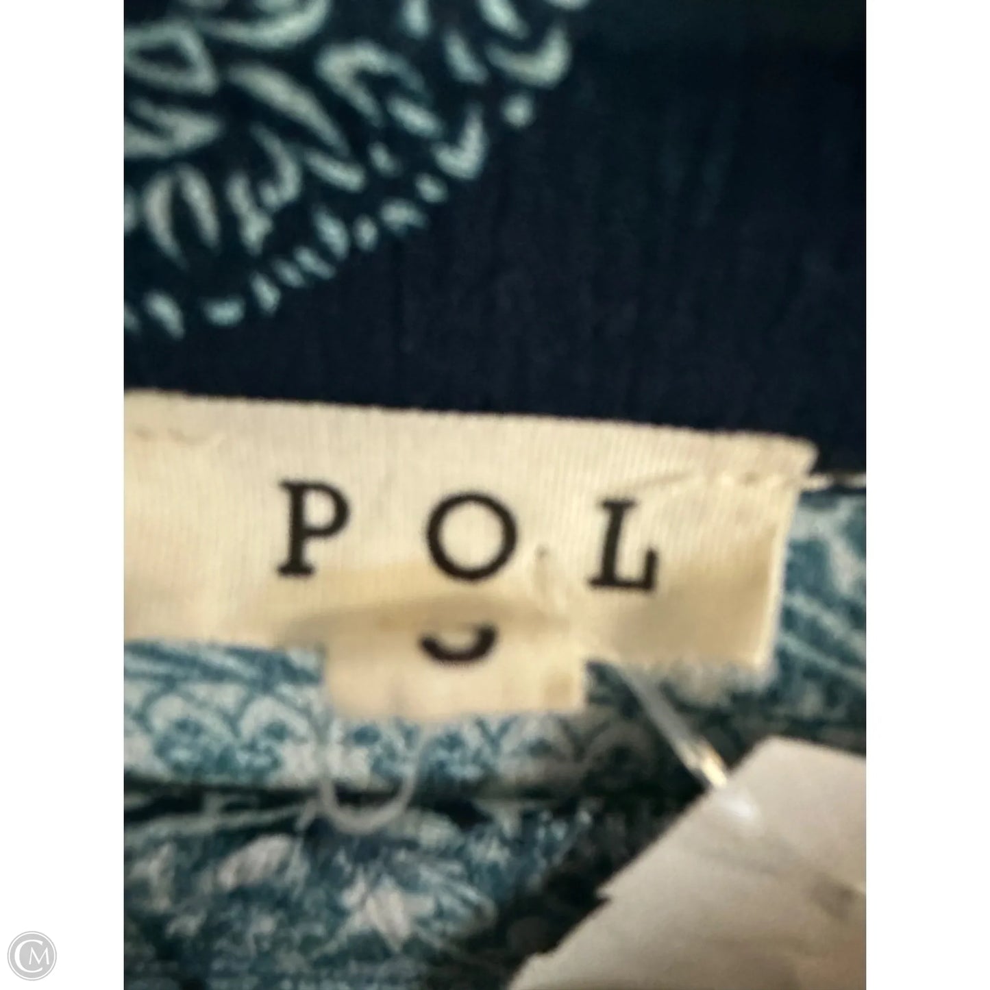 Blouse Long Sleeve By Pol In Blue & Green, Size: S