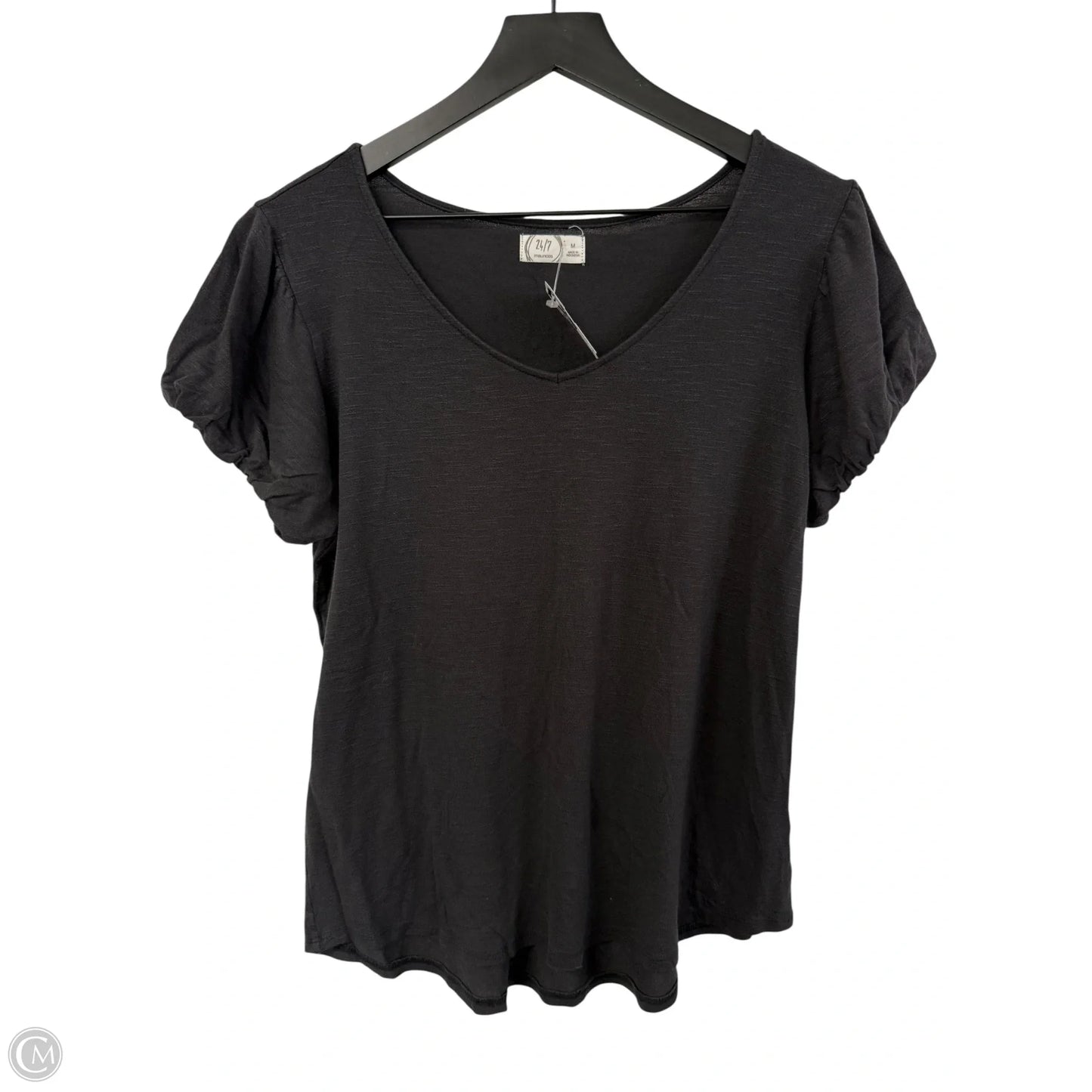 Top Short Sleeve Basic By Maurices In Grey, Size: M