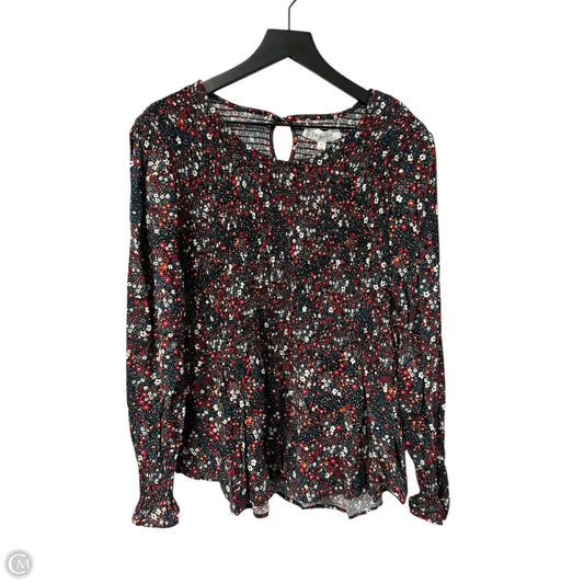 Top Long Sleeve By Clothes Mentor In Floral Print, Size: M