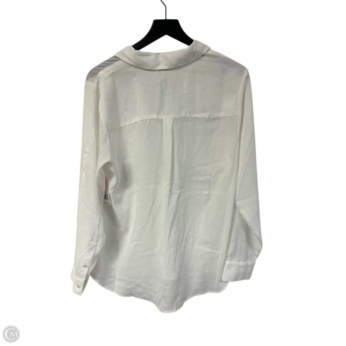 Blouse Long Sleeve By Clothes Mentor In White, Size: L