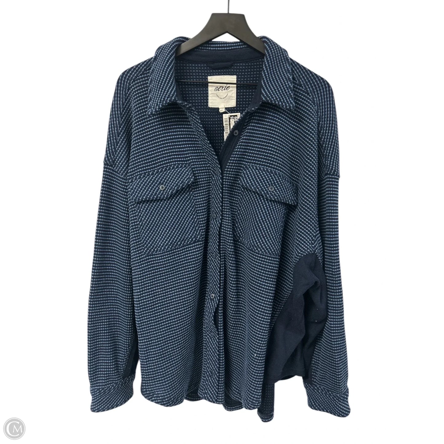 Blouse Long Sleeve By Aerie In Blue, Size: Xl