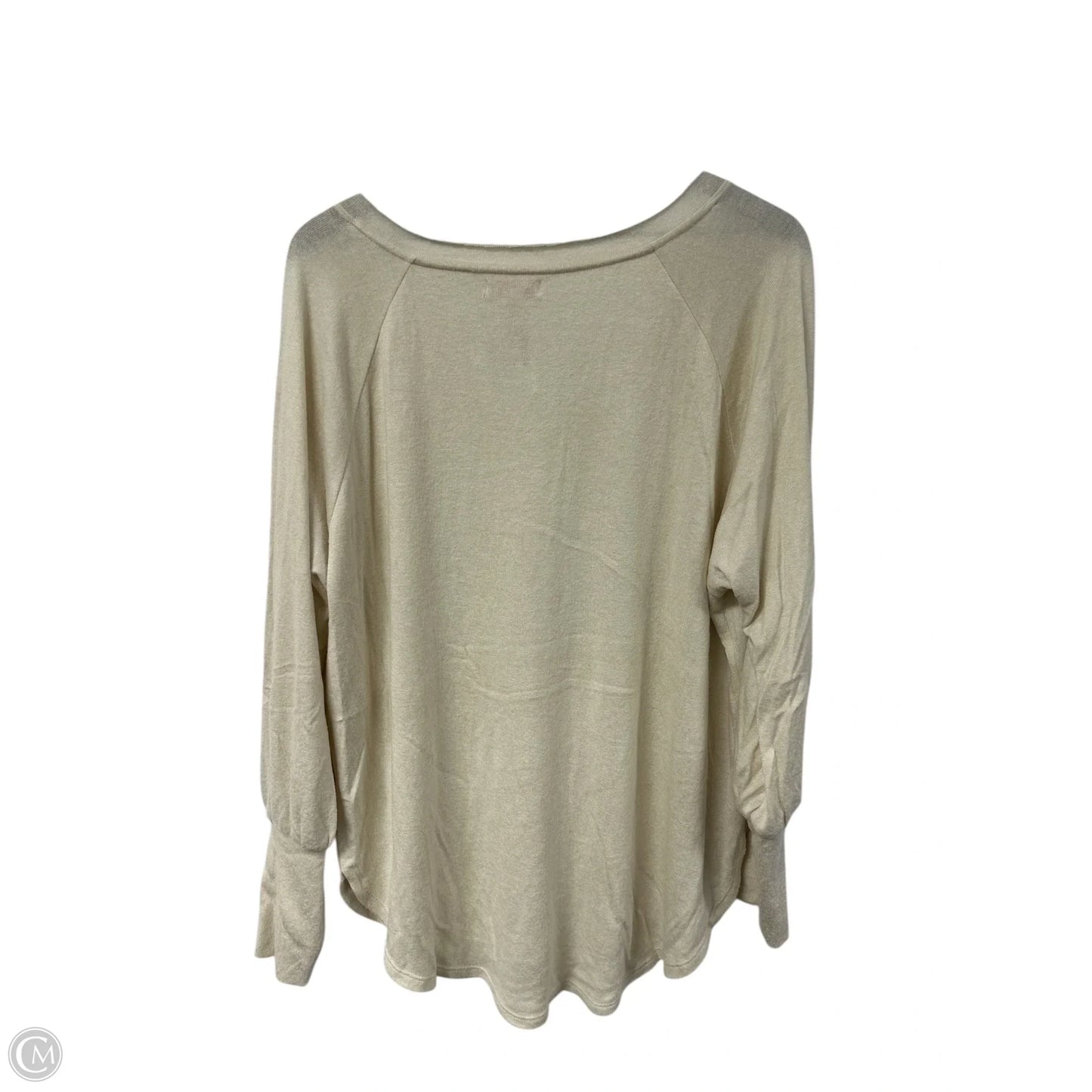 Top Long Sleeve By Knox Rose In Cream, Size: Xl